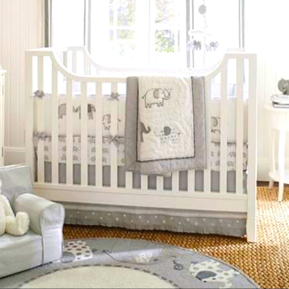 Pottery Barn Nursery Crib Bedding Set. Taylor the Elephant. 6 items